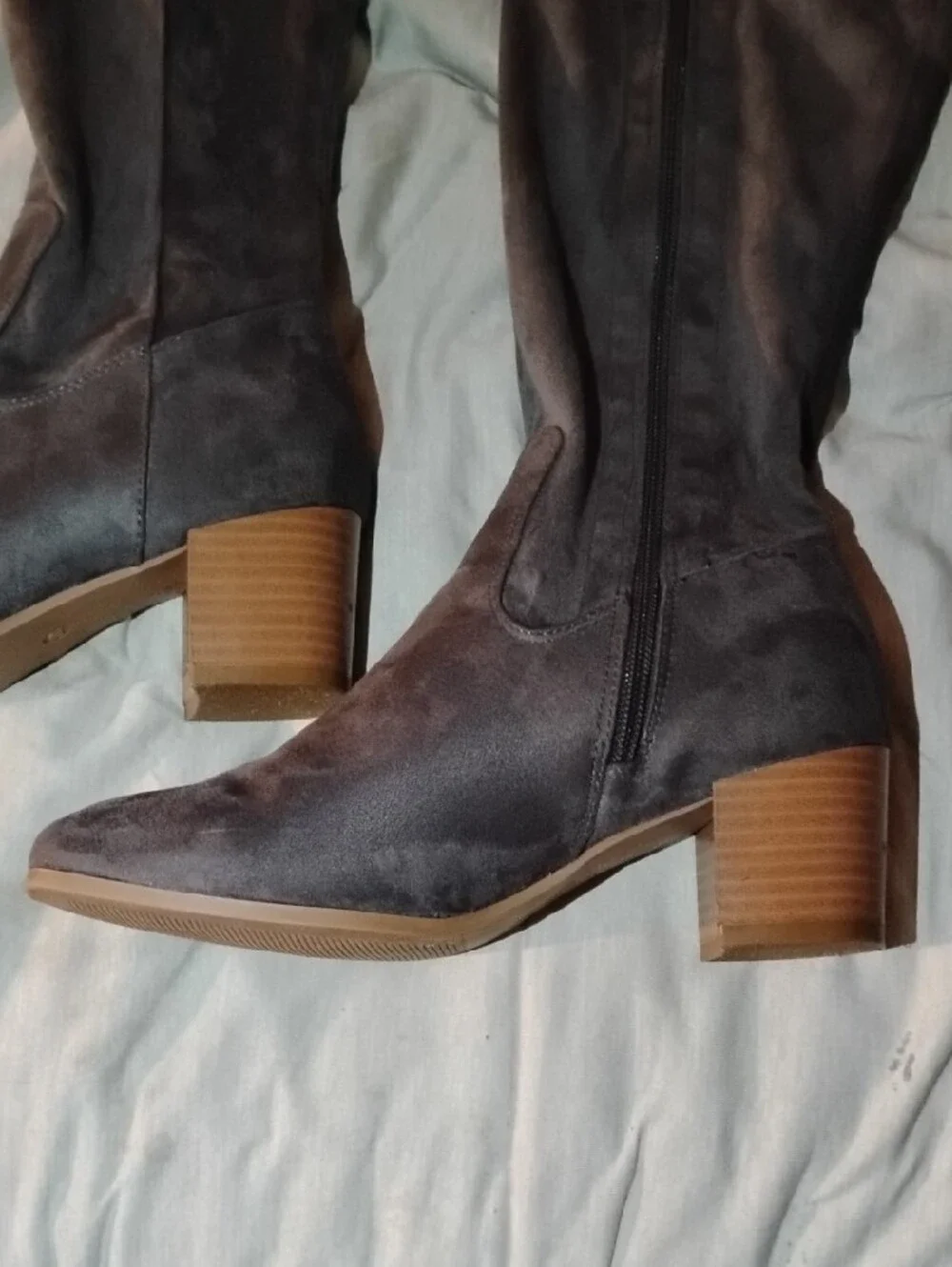 Caslon Over-the-Knee Block Heel Women’s Boots in Gray  Size 8W